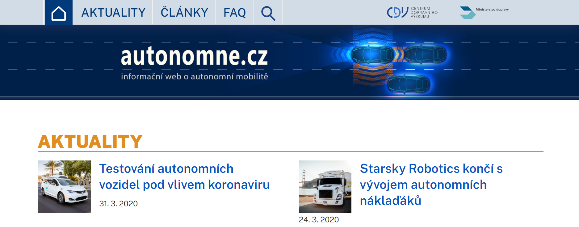 Byl spuštěn nový informační web o autonomní mobilitě Autonomne.cz