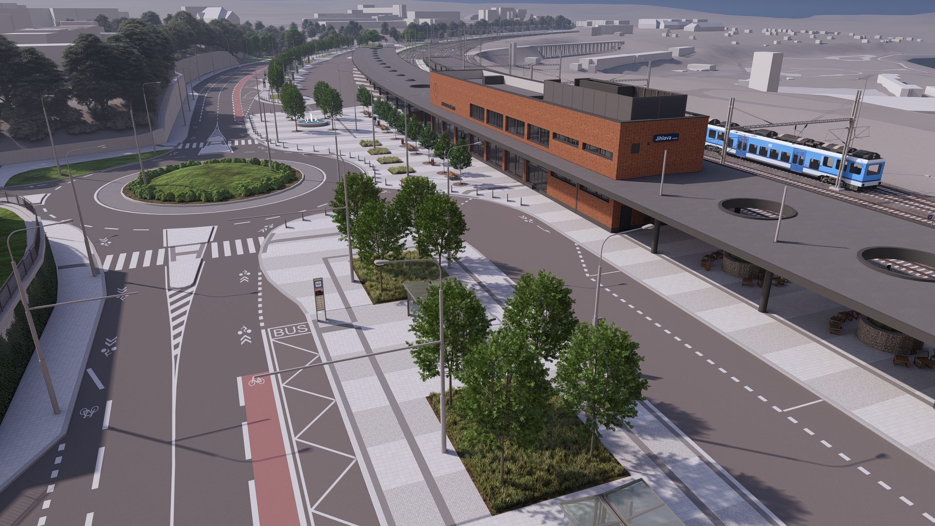 Stanice Jihlava město v roce 2026: nová budova i moderní nástupiště 